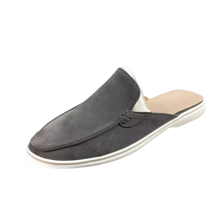 Men's Casual PU Mule Loafers | Open Heel & Moc Toe
