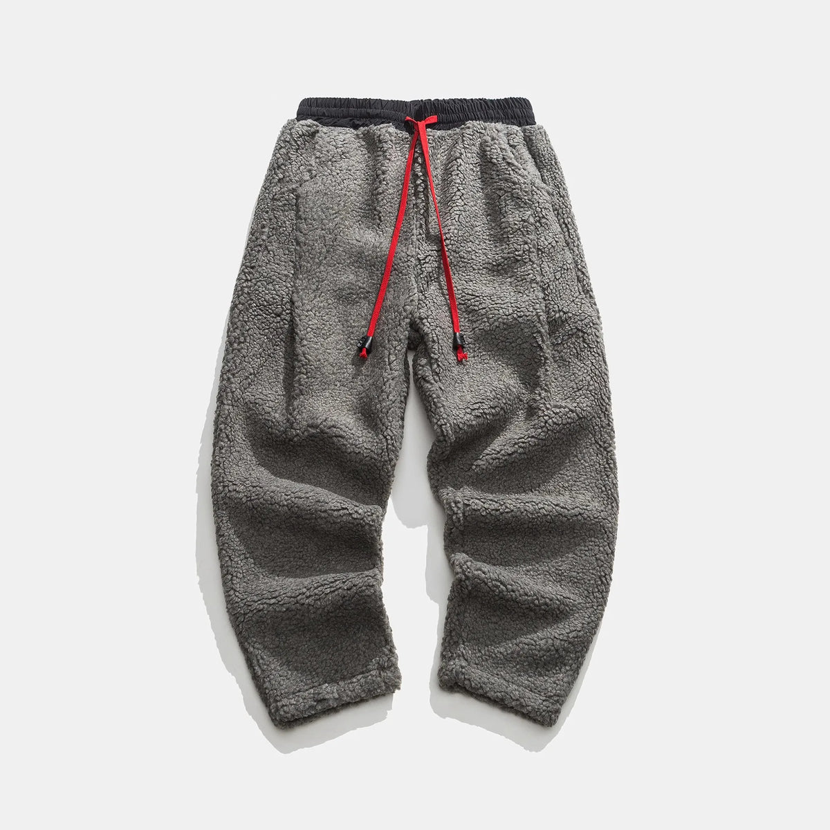 Men's Casual Sherpa Fleece Sweatpants | Drawstring Waist & Pockets