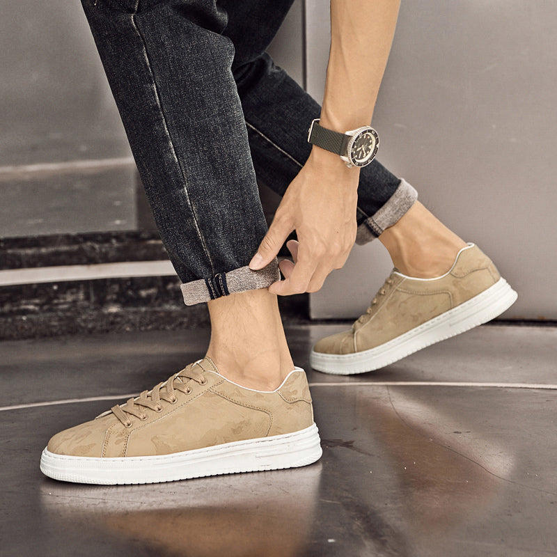 Men's Casual Sneakers | Lace-Up Front & Panels