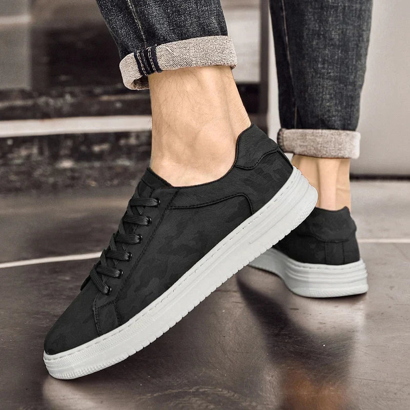 Men's Casual Sneakers | Lace-Up Front & Panels