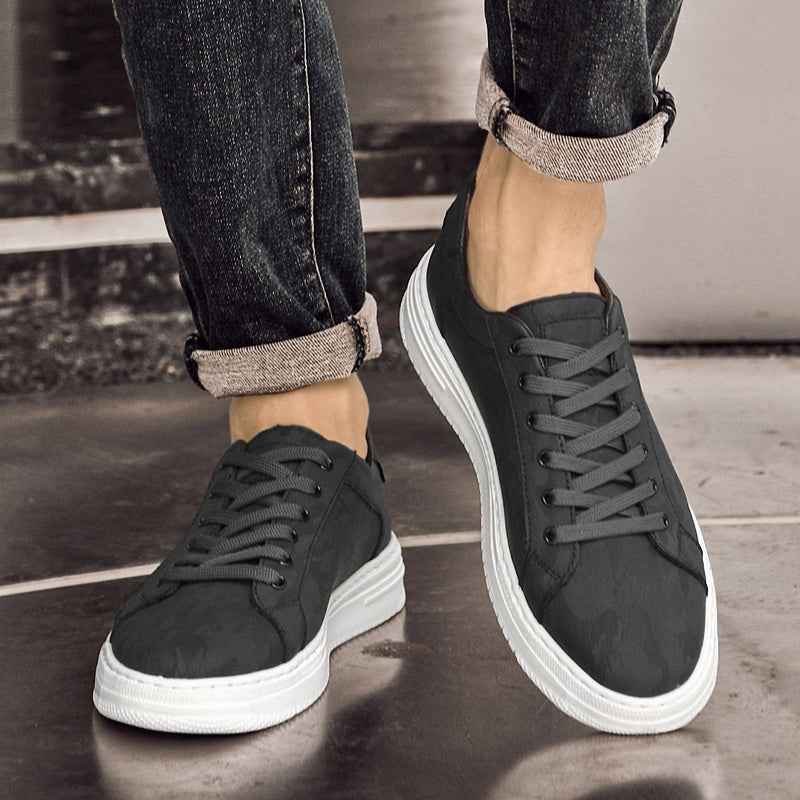 Men's Casual Sneakers | Lace-Up Front & Panels