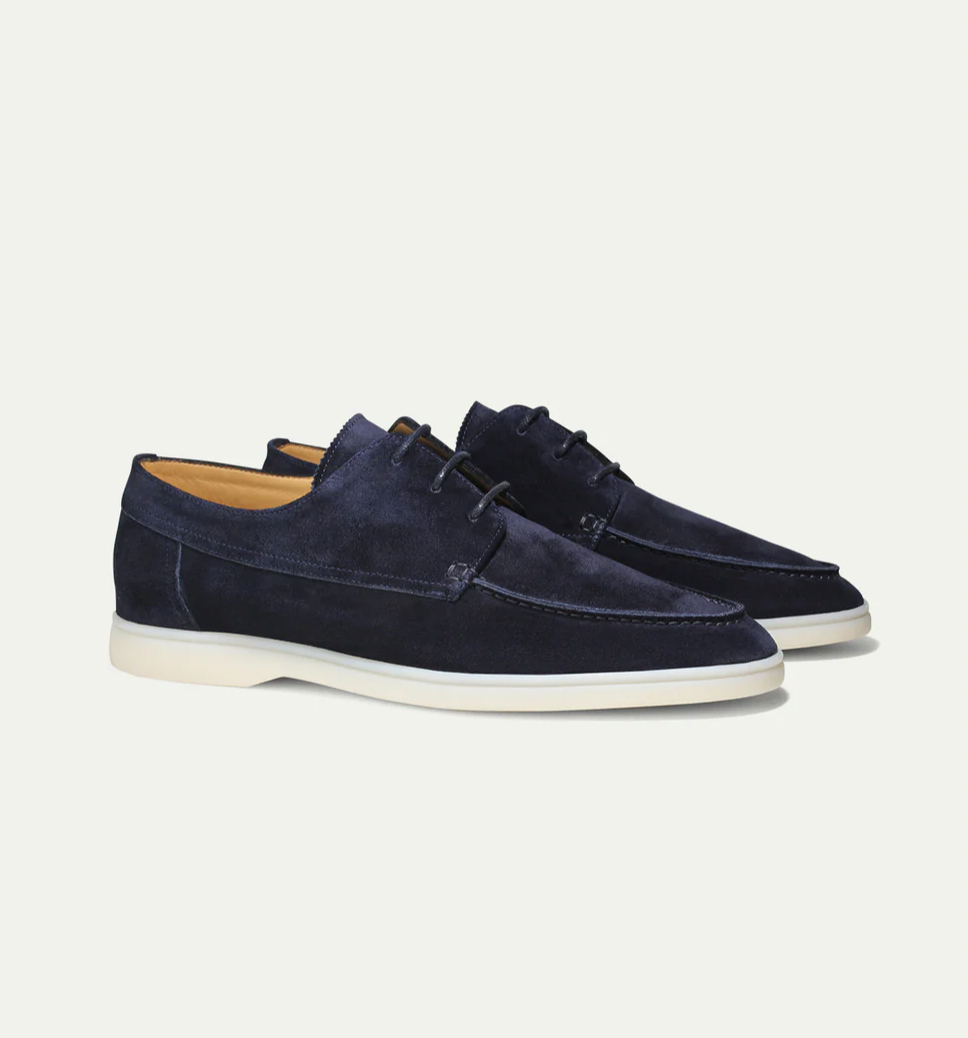 Men's Casual Suede Loafers | Lace-up Front & Moc Toe
