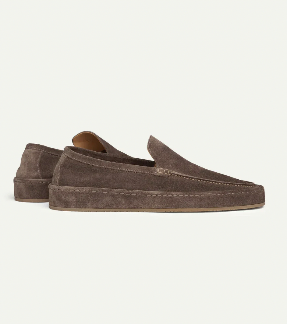 Men's Casual Suede Loafers | Slip-On Design & Moc Toe