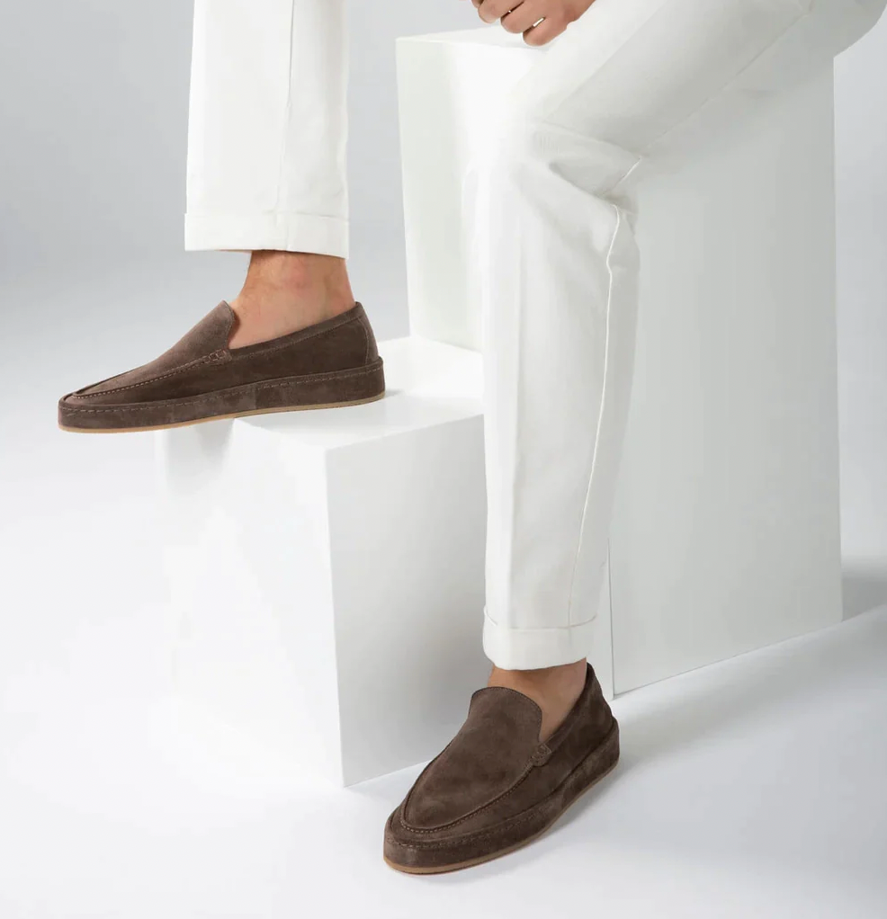 Men's Casual Suede Loafers | Slip-On Design & Moc Toe