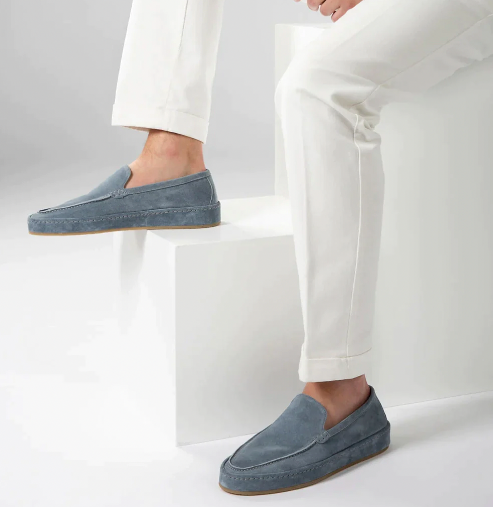 Men's Casual Suede Loafers | Slip-On Design & Moc Toe