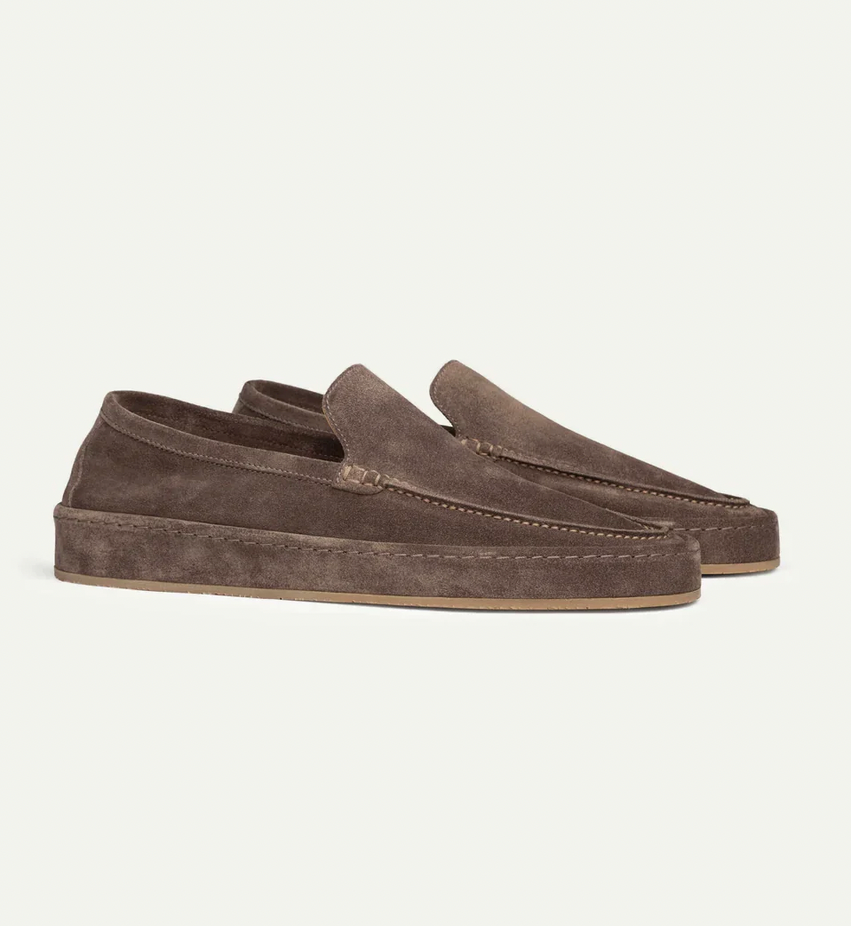Men's Casual Suede Loafers | Slip-On Design & Moc Toe