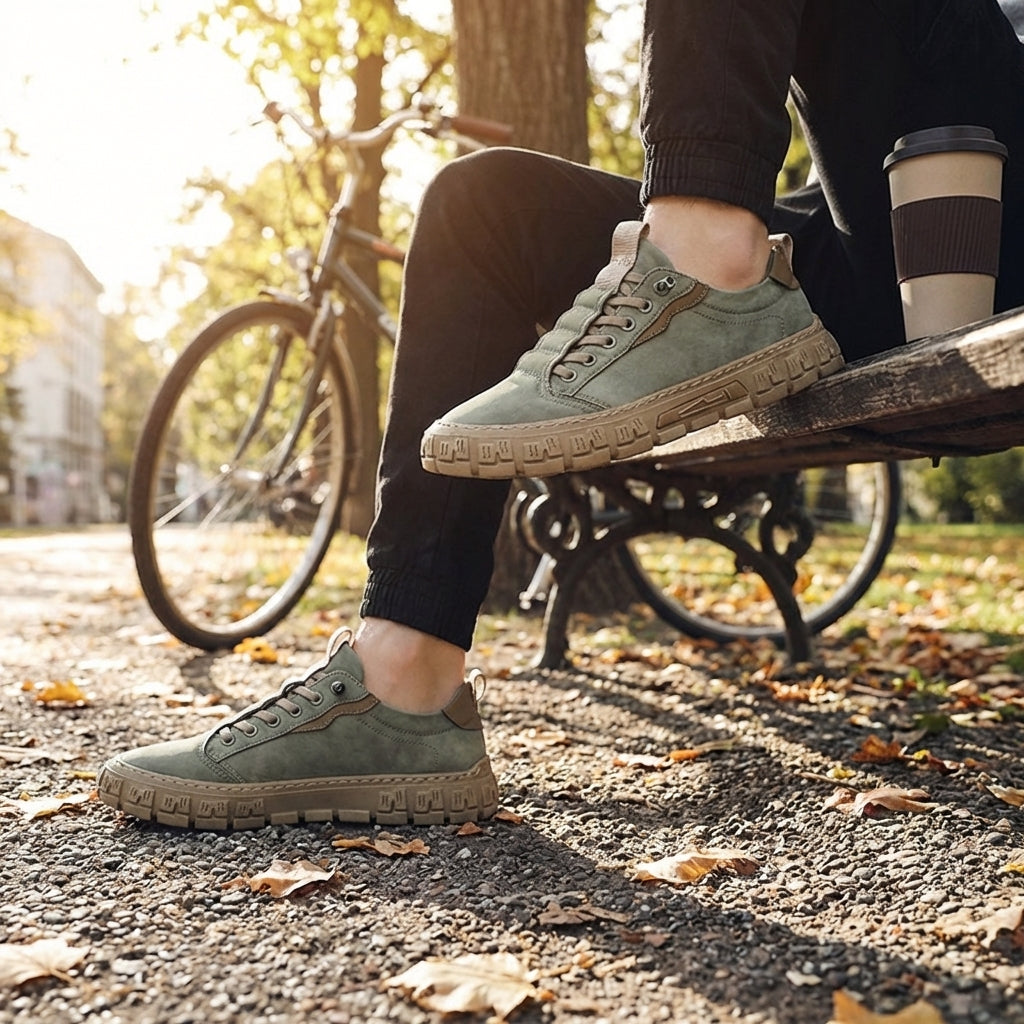 Men's Casual Sneakers | Lace-Up Eyelets & Lug Sole