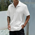 Men's Casual Shirt | Cuban Collar & Button Front