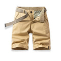 Men's Casual Twill Shorts | Web Belt & Zip Fly