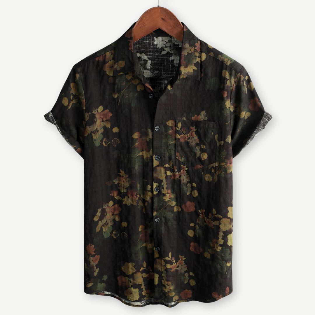 Men's Casual Shirt | Floral Print & Button Front