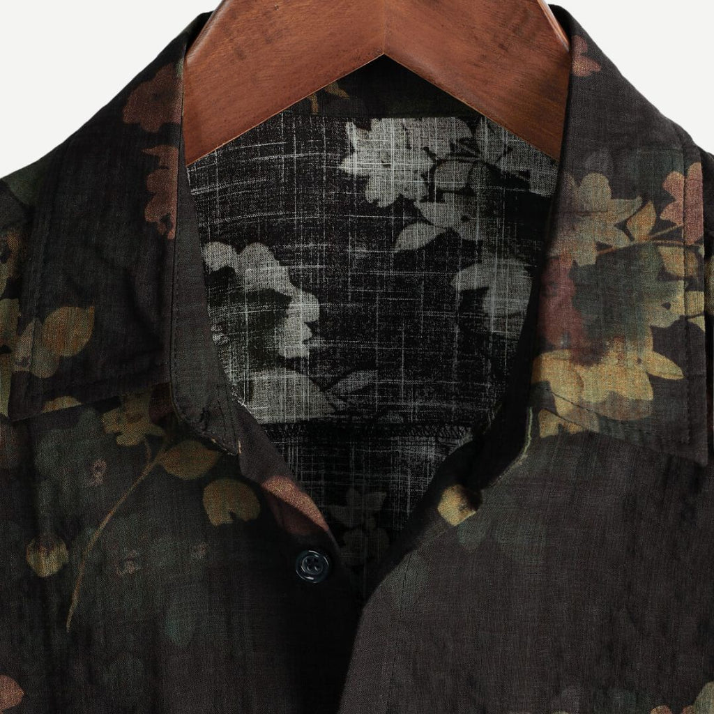 Men's Casual Shirt | Floral Print & Button Front