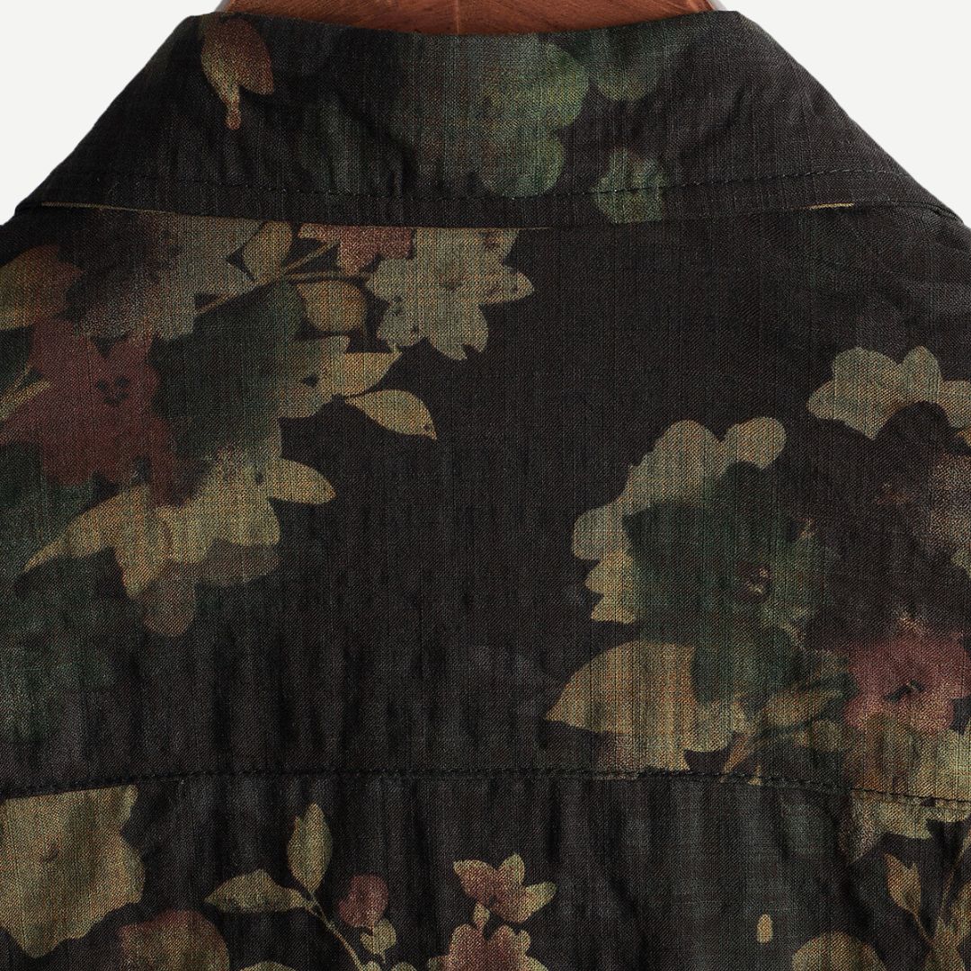 Men's Casual Shirt | Floral Print & Button Front
