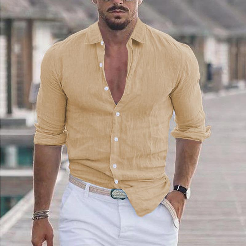 Men's Casual Shirt | Open Collar & Button Front