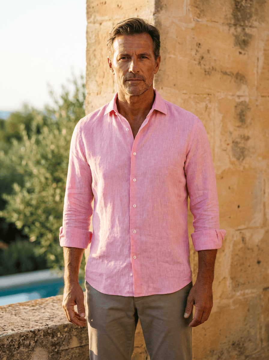 Men's Casual Shirt | Open Collar & Button Front