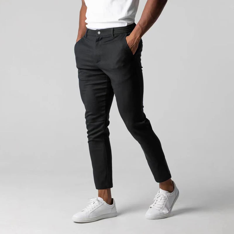 Men's Chino Twill Pants | Tapered Leg & Belt Loops