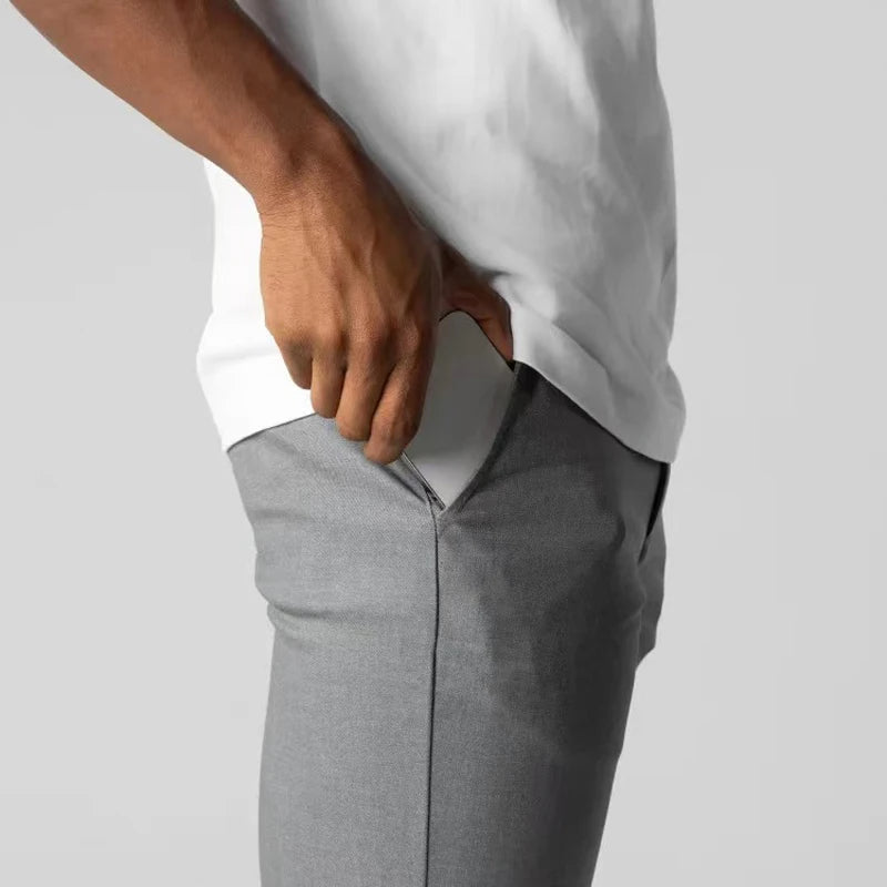 Men's Chino Twill Pants | Tapered Leg & Belt Loops