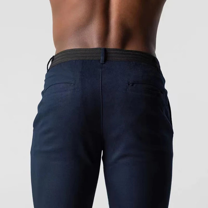 Men's Chino Twill Pants | Tapered Leg & Belt Loops