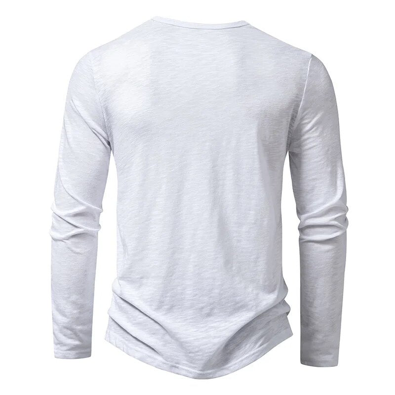 Men's Classic Henley Shirt | Long Sleeves & Button Placket