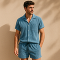 Men's Corduroy Shirt and Shorts Set | Resort Summer Co-Ord