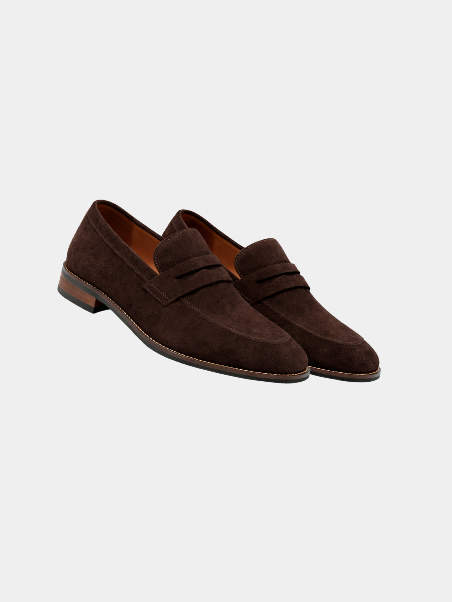 Men's Dress Loafers | Nubuck Upper & Penny Strap
