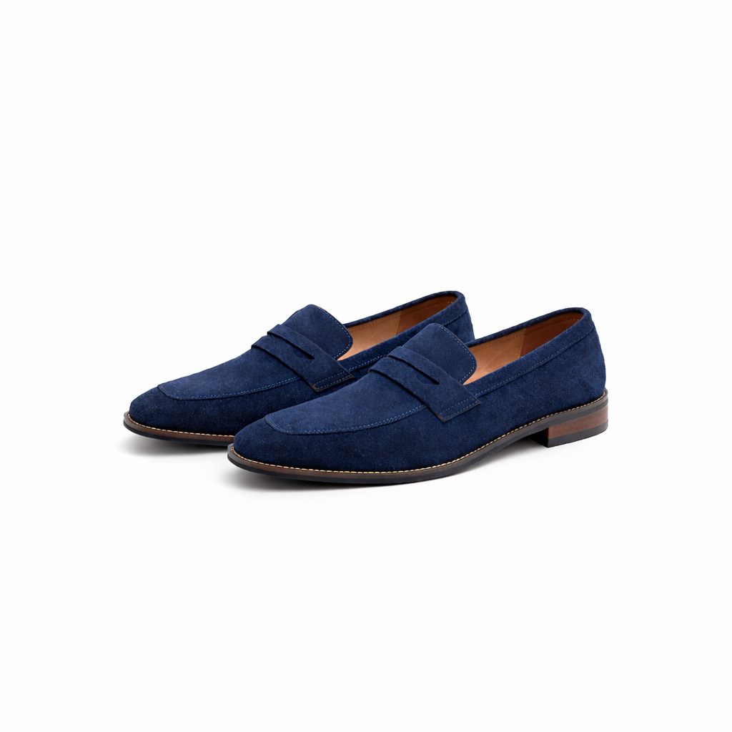 Men's Dress Loafers | Nubuck Upper & Penny Strap