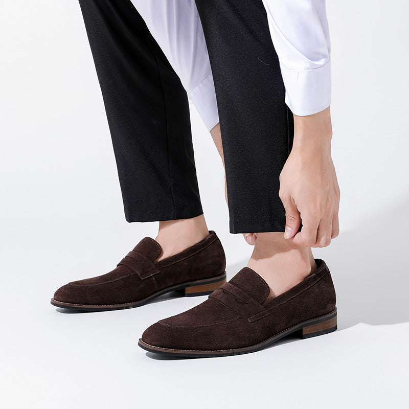Men's Dress Loafers | Nubuck Upper & Penny Strap