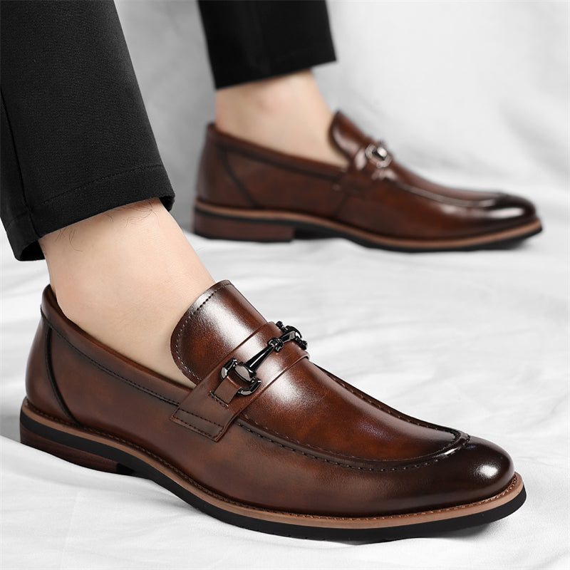 Men's Dress Loafers | Metal Bit & Moc Toe