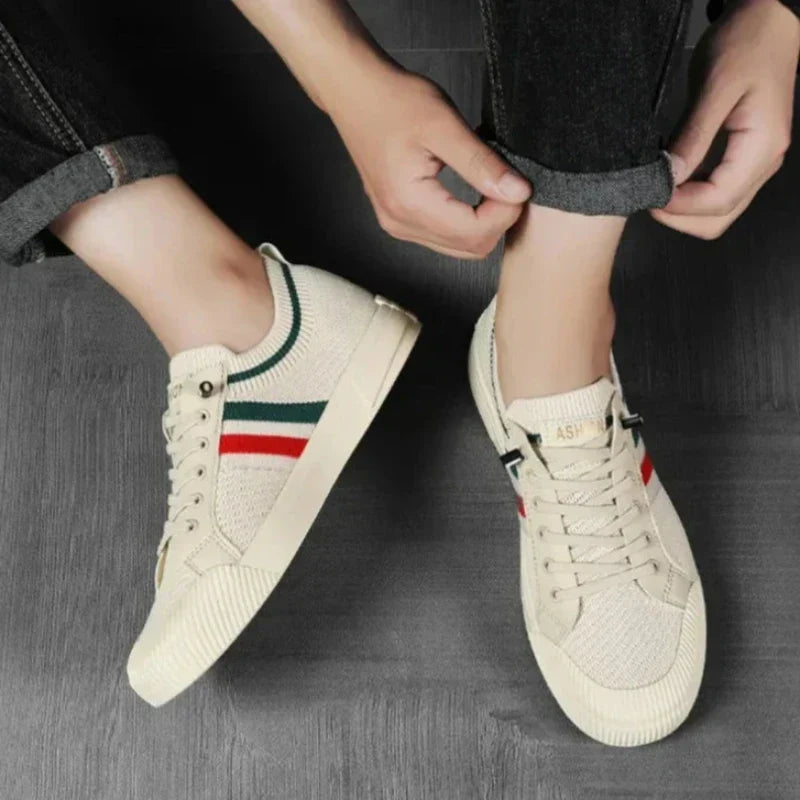 Ezra | Men's Striped Canvas Skate Shoes