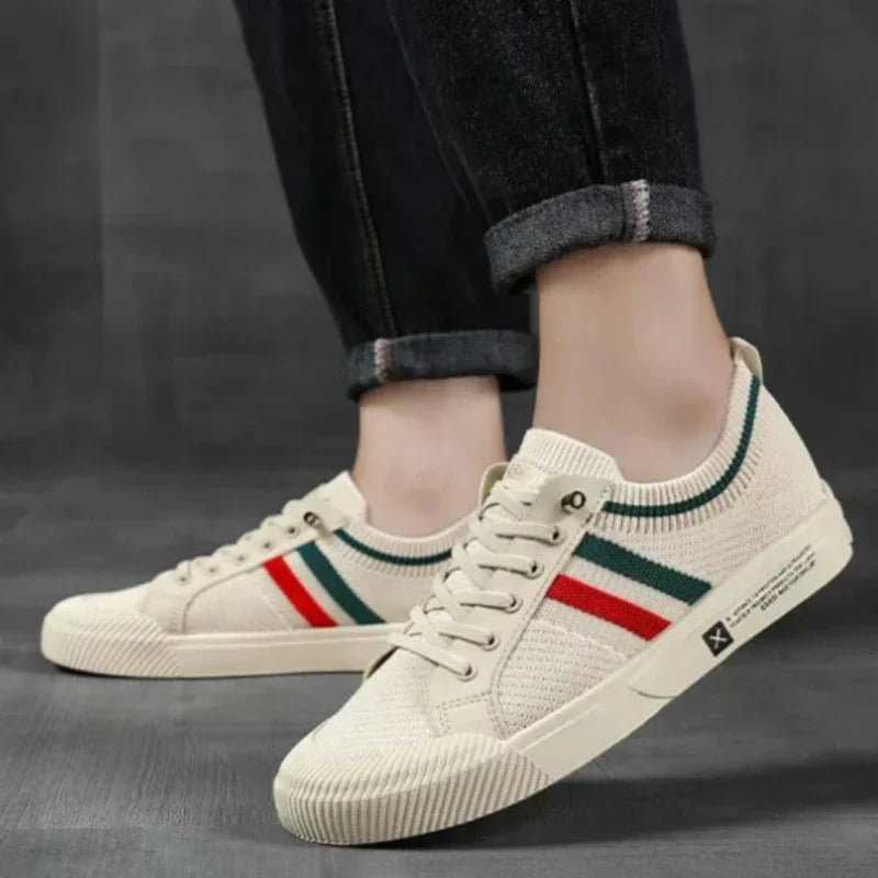 Ezra | Men's Striped Canvas Skate Shoes