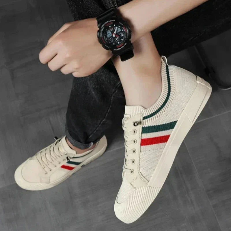 Ezra | Men's Striped Canvas Skate Shoes