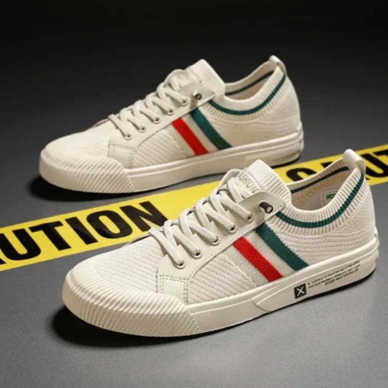 Ezra | Men's Striped Canvas Skate Shoes