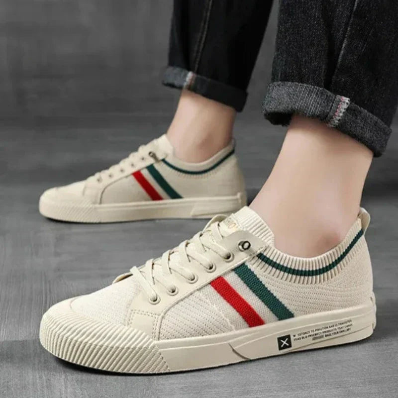 Ezra | Men's Striped Canvas Skate Shoes