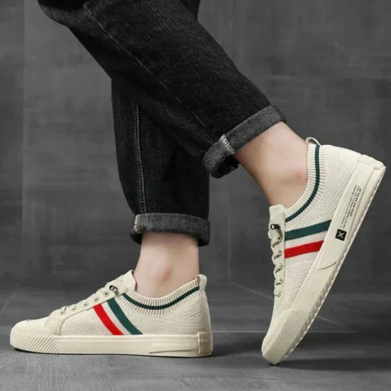Ezra | Men's Striped Canvas Skate Shoes