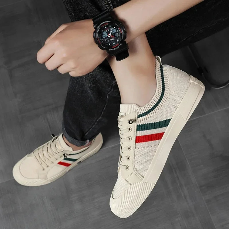 Ezra | Men's Striped Canvas Skate Shoes