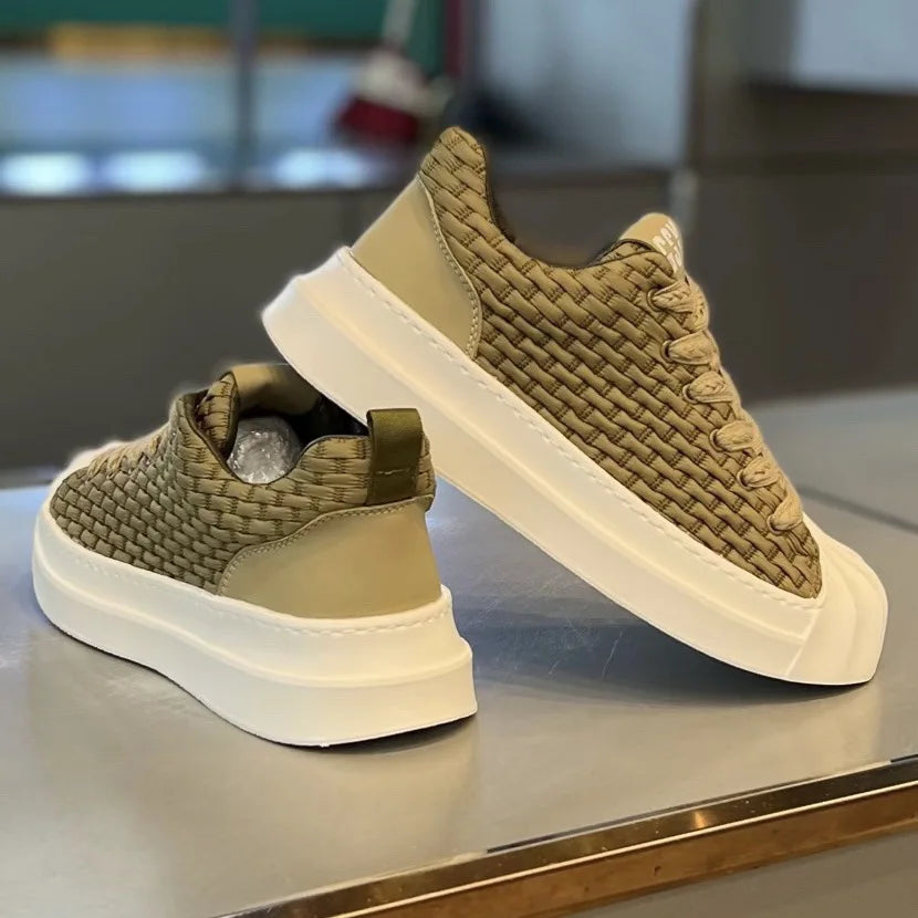 Felix | Men's Olive Knit Low-Top Skate Shoes