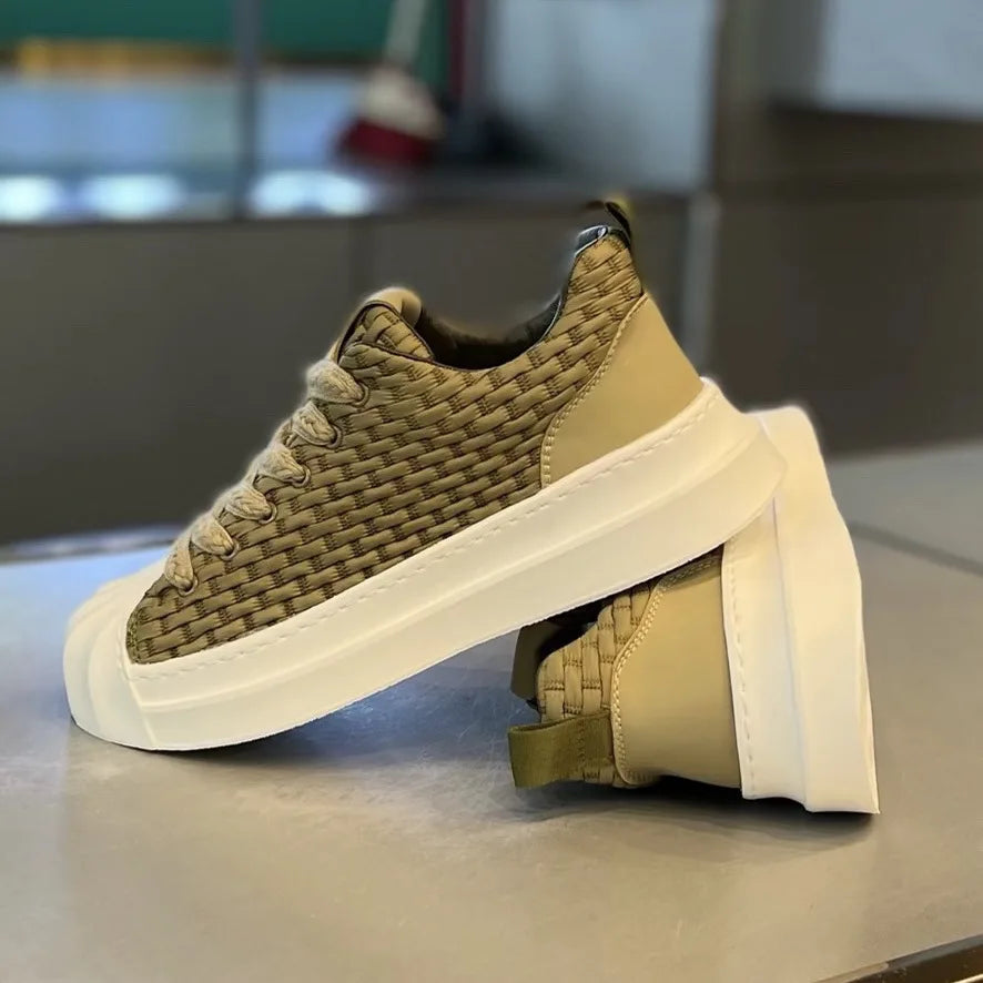 Felix | Men's Olive Knit Low-Top Skate Shoes