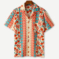 Men's Floral Print Camp Shirt | Retro Vacation Style