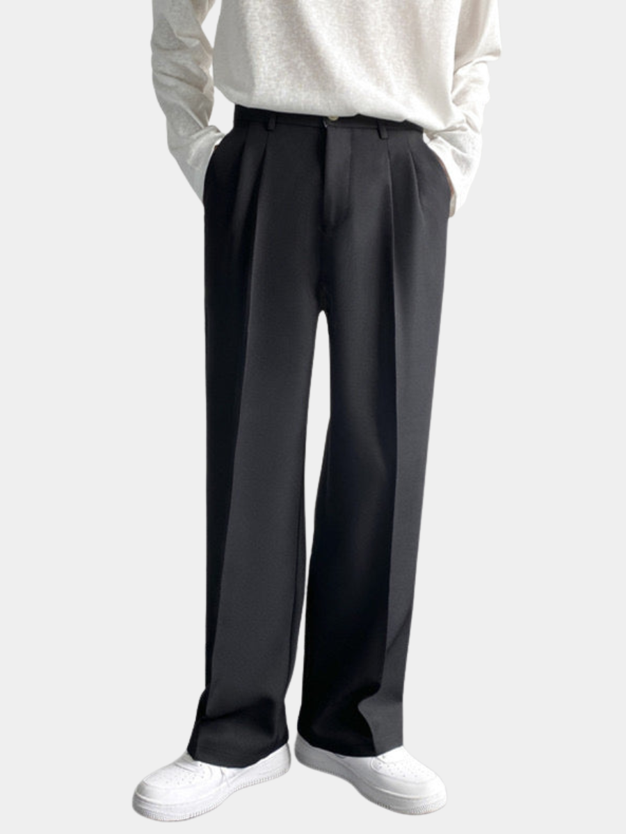 Men's Formal Pants | Front Pleats & Zip Fly