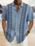 Men's Geometric Print Camp Shirt | Vacation Ready Style
