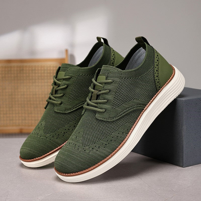 Hank | Men's Brown Mesh Slip-On Skate Shoes