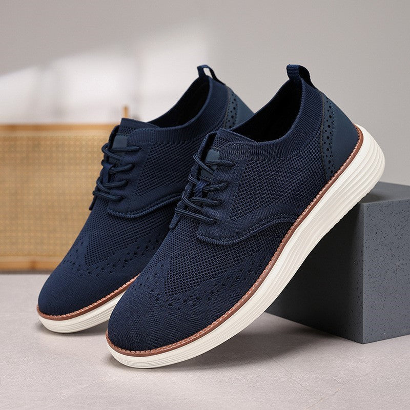 Hank | Men's Brown Mesh Slip-On Skate Shoes