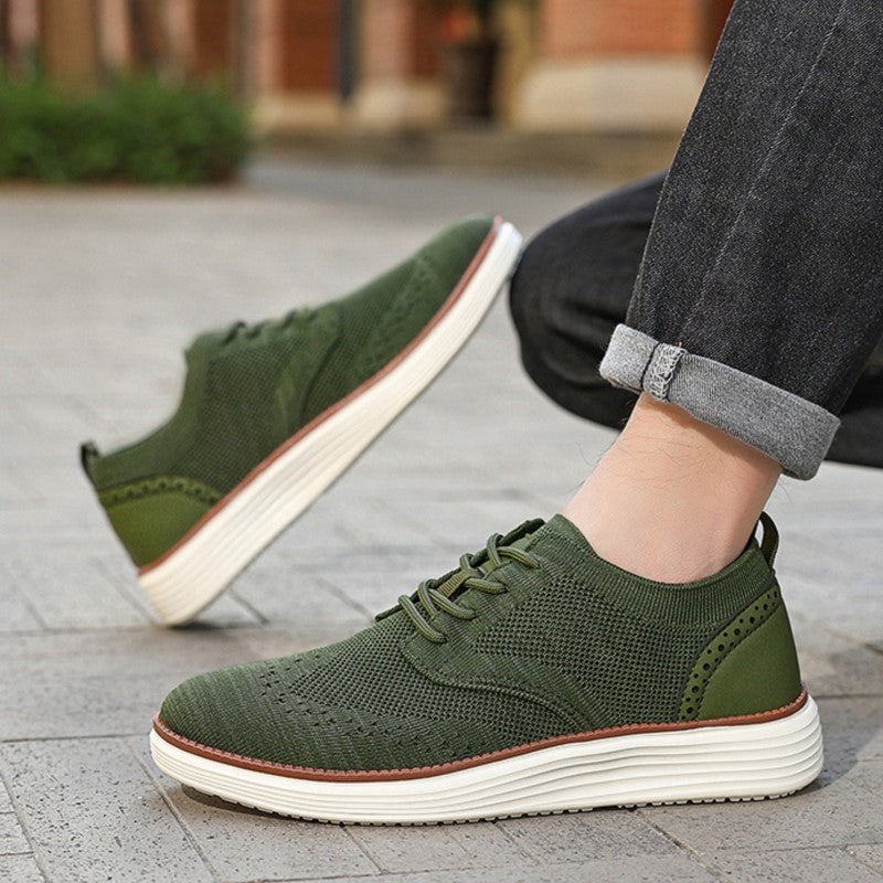 Hank | Men's Brown Mesh Slip-On Skate Shoes
