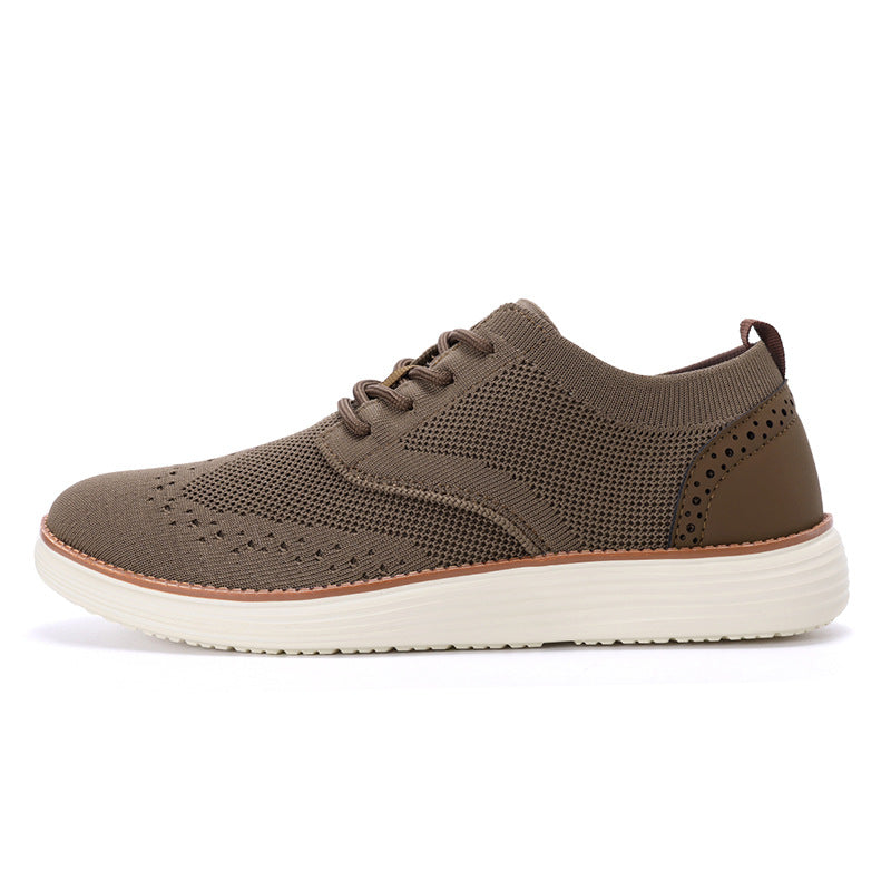 Hank | Men's Brown Mesh Slip-On Skate Shoes