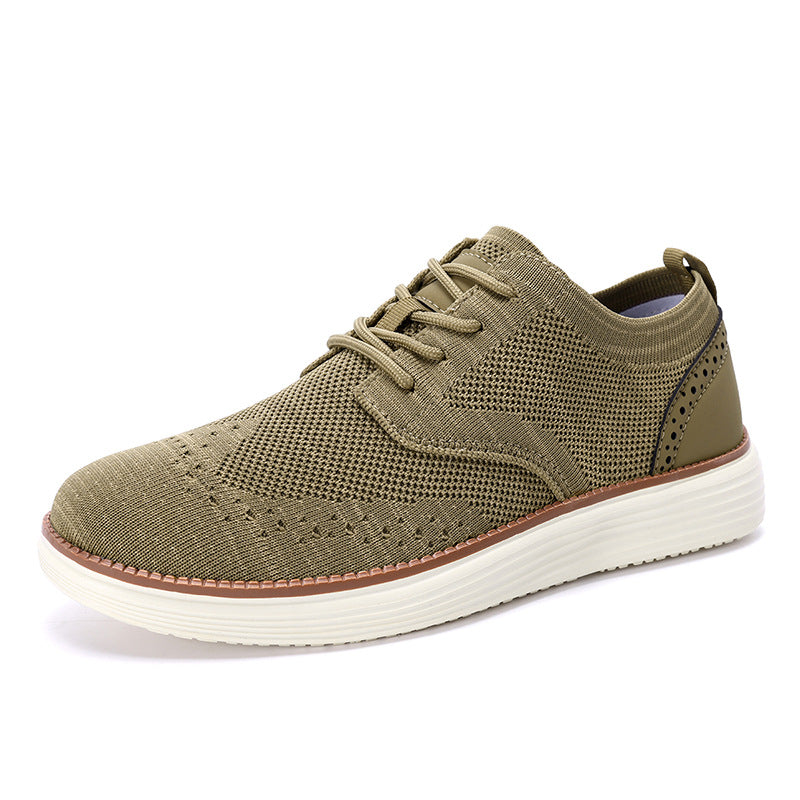 Hank | Men's Brown Mesh Slip-On Skate Shoes