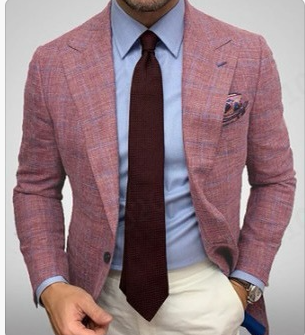 Men's Business Blazer | Notched Lapels & Two-Button Front