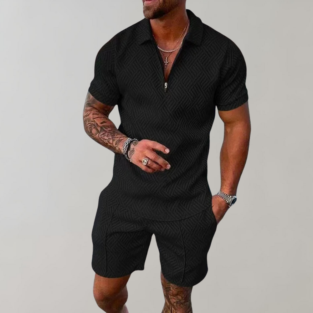 Men's Knit Polo and Shorts Set | Smart Summer Co-Ord