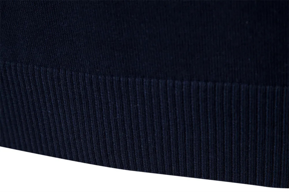 Men's Knit Quarter Zip Sweater | Mock Neck & Stripes