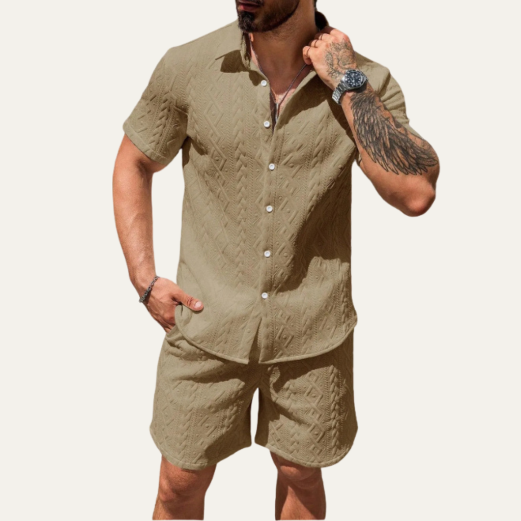 Men's Knitted Co-Ord Set | Effortless Summer Ease