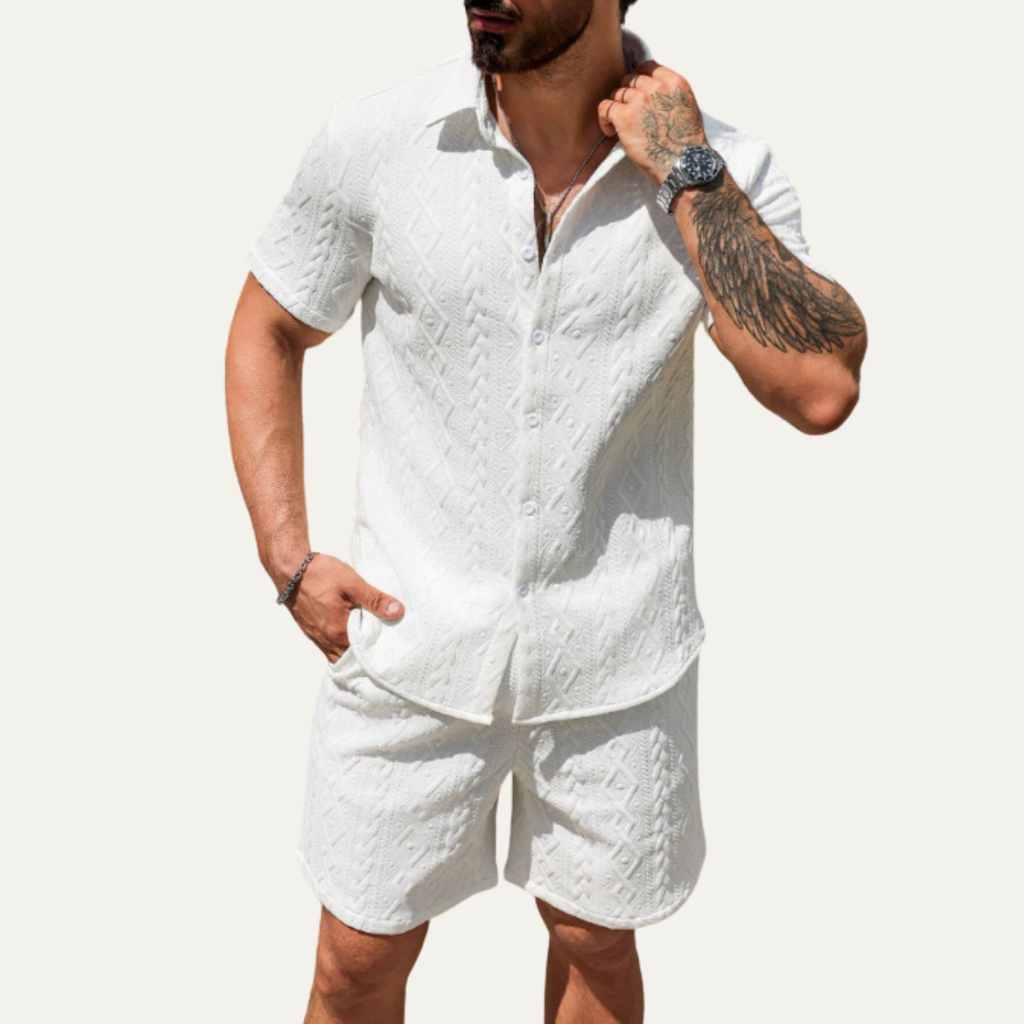 Men's Knitted Co-Ord Set | Effortless Summer Ease