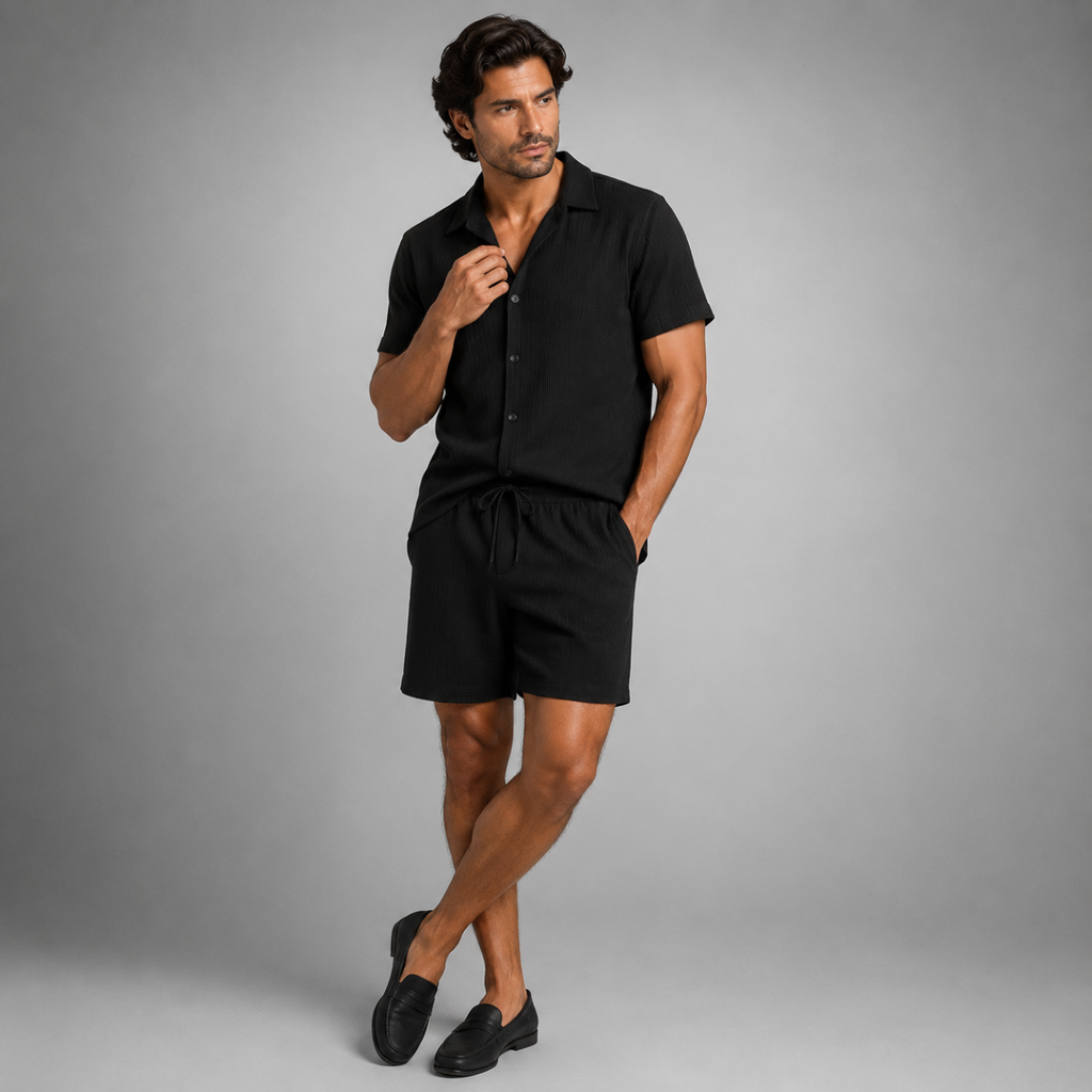 Men's Linen Shirt and Shorts Set | Easy Summer Co-Ord